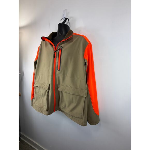 GameHide Bird Hunting Jacket Tan Blaze Orange Fleece Lined Size XL Shell Pockets - Picture 11 of 12